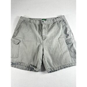 Zenith‎ Mens Cargo Shorts Gray Ramie Cotton Blend Relaxed Fit Size 40 Casual